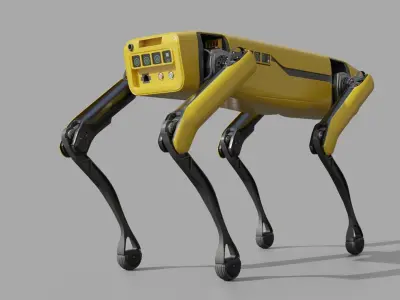 Robot Dog Low-poly 3D model