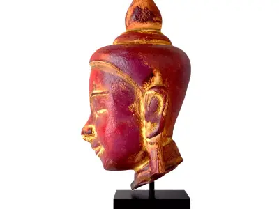 Stone Ava Shakyamuni Buddha Head 3D model