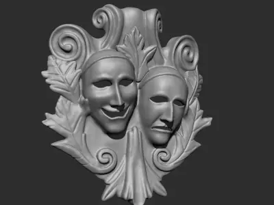 Mask 3D print two masks 3D print model