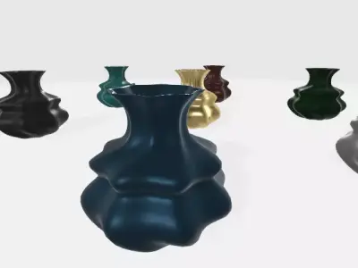 Vase 02 3D model Low-poly 3D model