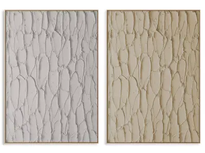 Abstract Painting Frame set 3D model 160