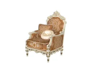 Empire light blue armchair by Modenese 3D model