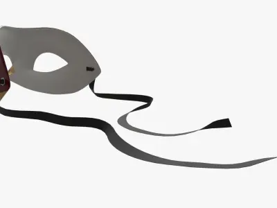 Carnival Venetian Mask 03 3D model