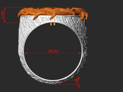 A RING WITH JESUS IN A CROWN OF THORNS 3D print model