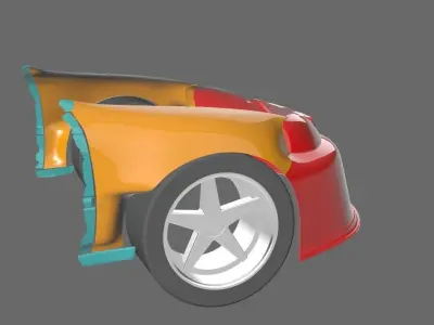 honda civic  front 3d scan 3D model