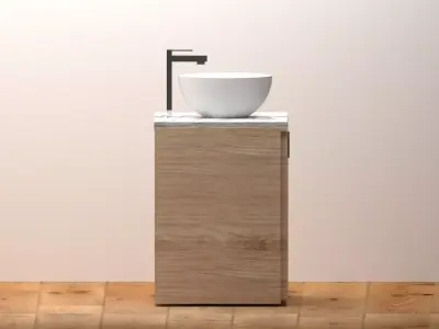 Modern Bathroom Vanity Sink Cabinet Free 3D model