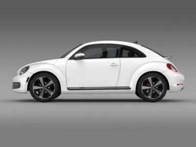 VW Beetle Turbo Black 2012 3D model