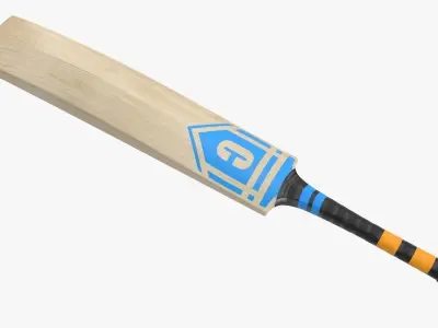 Cricket Bat Low-poly 3D model