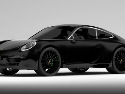 Porsche 911 Black 3D model