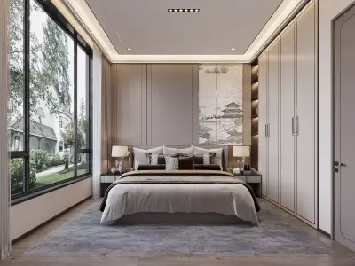  Chinese Bedroom interior 145 3D model