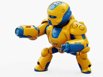 COMBAT DROID COLOBO Rigged for Unreal Engine - Unity - MIXAMO  3D model
