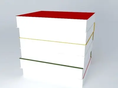 Books stack of Free 3D model
