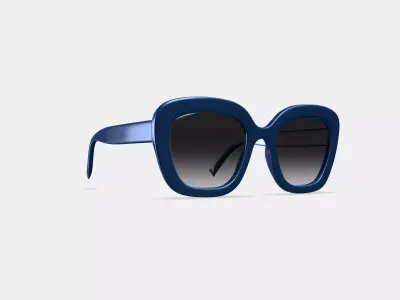 Gabriela Sunglasses in Denim Blue 3D model