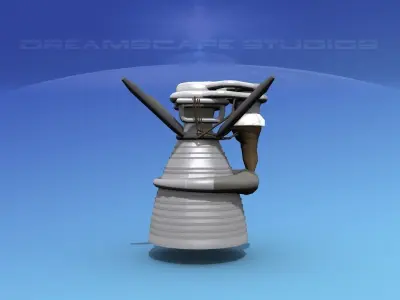 Rocketdyne F-1 Rocket Engine 3D model