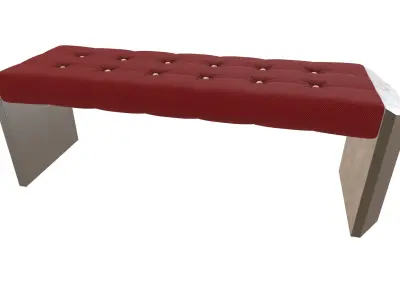 Modern Sofa Bench 3D Model AR VR Low-poly 3D model