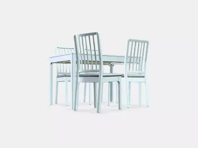 EKEDALEN - EKEDALEN Table and 4 chairs 2 3D model