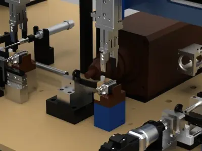 Car door check link assy machine  3D concept 3D model