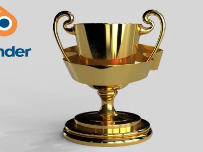 Award Trophy 07 Low-poly 3D model