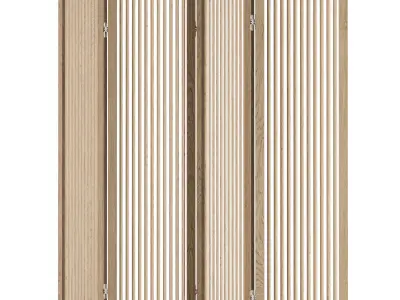 Decorative wooden screen  3D model