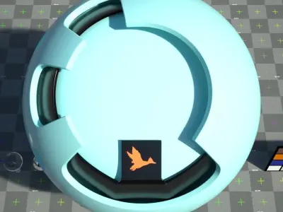 Light painted metal  - VRay shader Texture