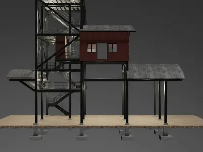 Industrial building-002 3D model