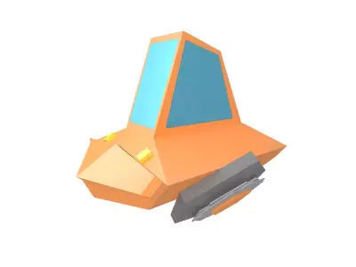 Future Car v1 003 Low-poly 3D model