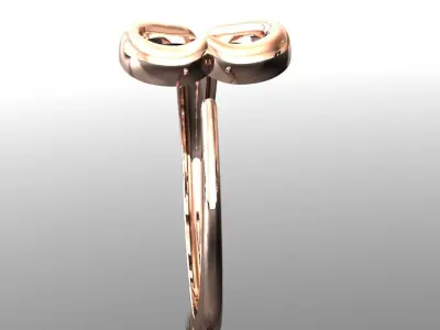 Heart ring 1 3D print model