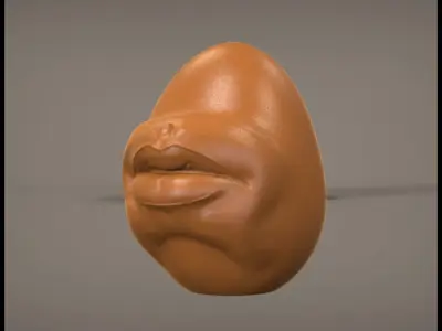 Lips Egg 3D print model