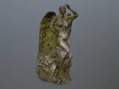 woman statue 1 Low-poly 3D model