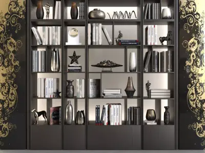 Wardrobe with decor 3D model