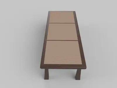 sofa bench Low-poly 3D model