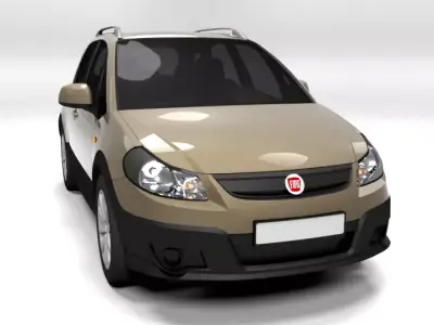 FIAT SEDICI LOWPOLY Low-poly 3D model