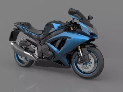 Suzuki GSX-R600 K9 Sport Bike Ready to Print STL File 3D print model