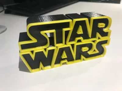 Star Wars Logo 3D print model