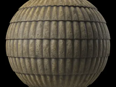 Roof Tile Materials 51- Concrete Roofing  Seamless Pbr 4k Texture