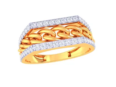 Mens gemstone diamond men Ring with details images 14 3D print model