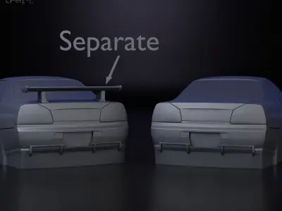 Nissan Skyline R34 simplified decorative model  3D print model