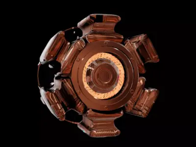 SciFi Engine Low-poly 3D model