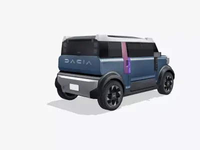 Dacia Hipster Concept 2025 Low-poly 3D model