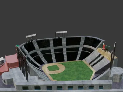 Oracle Park Stadium Low-poly 3D model