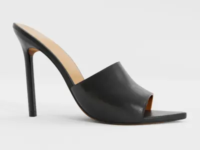 High Heels Mule Sandals Leather - Bundle 3D Model Pack