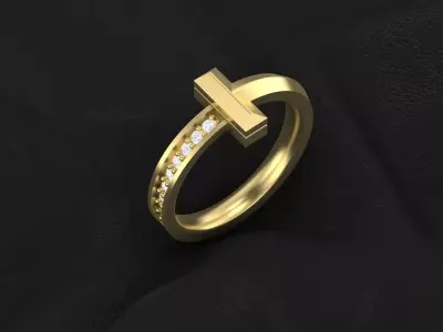 tiffany ring 3D print model