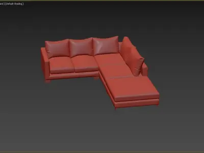 Sofa Zara Corner unit small  left hand facing stool extra deep 3D model