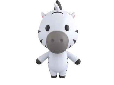 Character142 Rigged Zebra 3D model