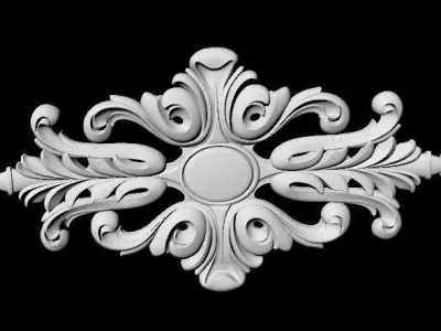 Central decor ornament for furniture 3D model 342