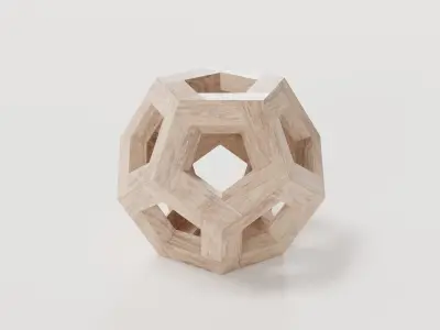 Dodecagon Interior Decoration Low-poly 3D model