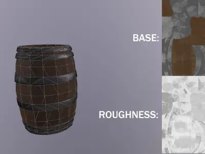 Medieval Barrels and Crates Pack   Game Ready PBR 3D Props Low-poly 3D model