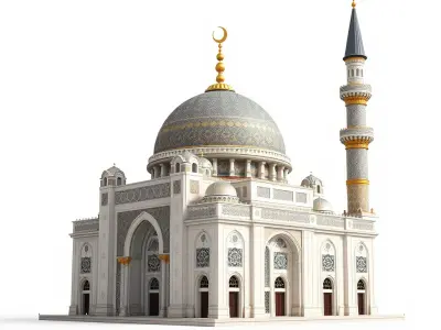 Majestic Mosque Architecture Model Pack Low-poly 3D model