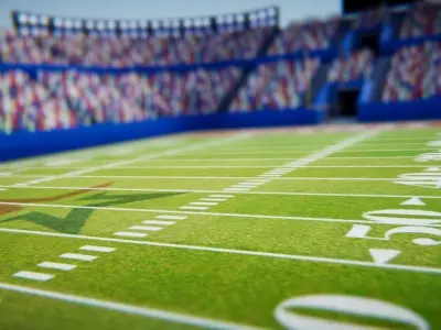Low poly Football Stadium Low-poly 3D model