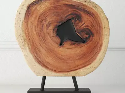 Wooden Decoration on Stand 3D model